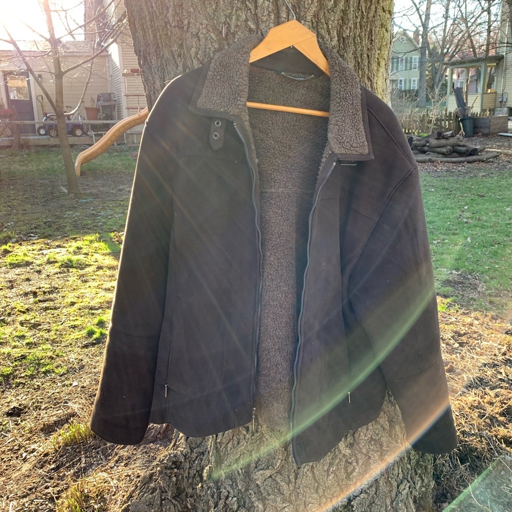 Suede and fur jacket